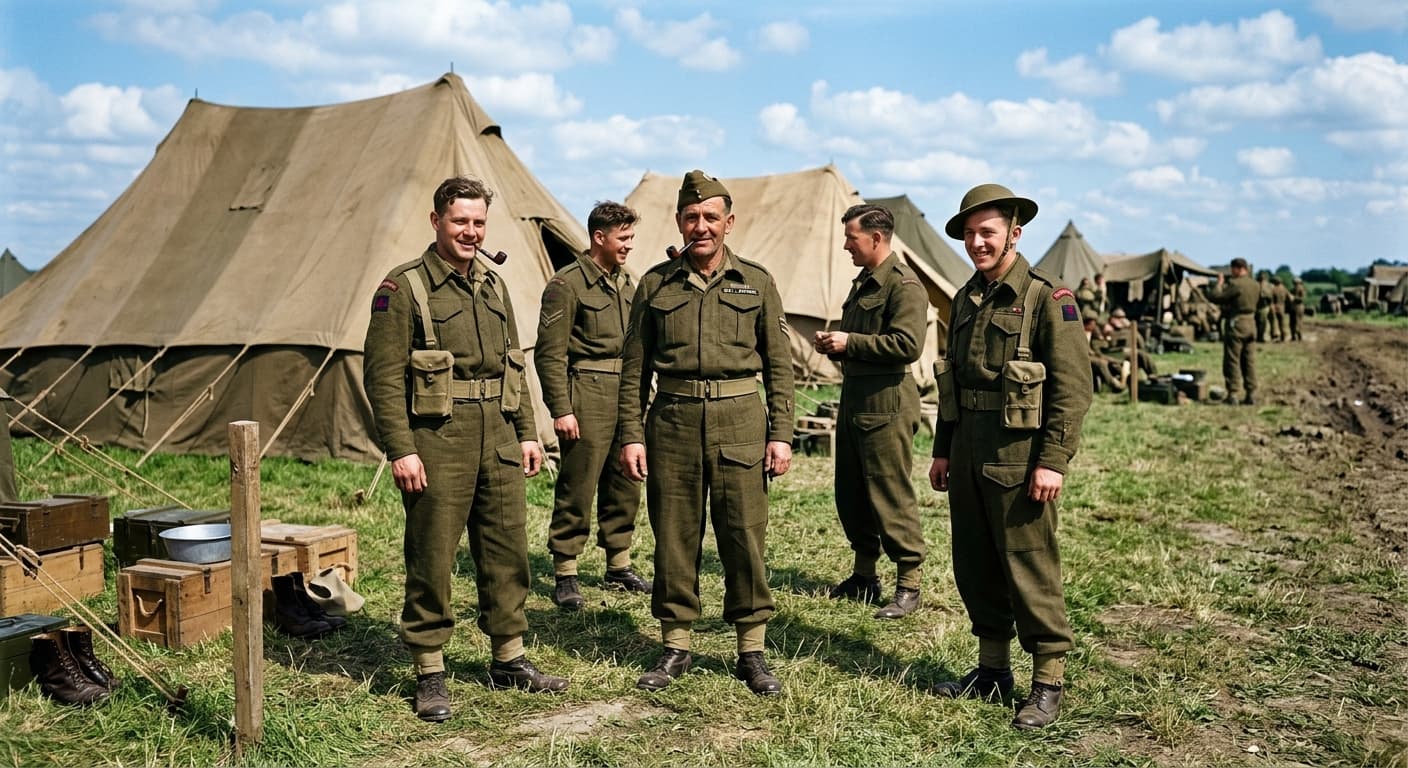 Vintage military photograph (after)