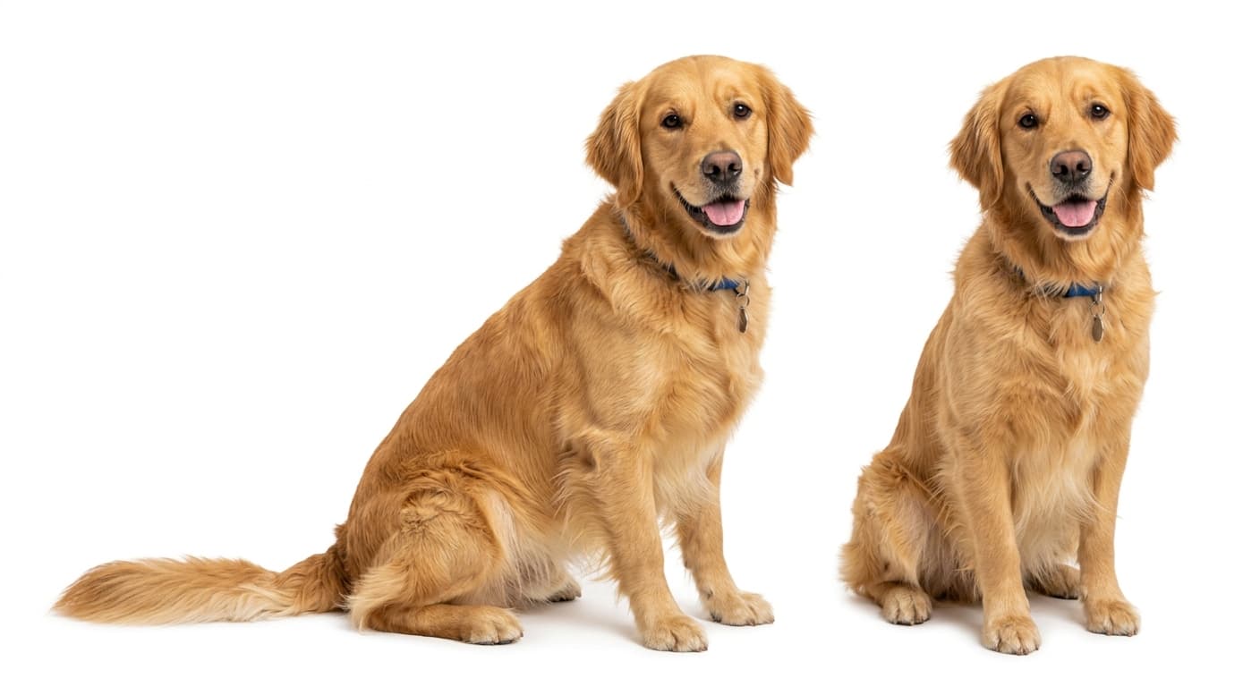 Pet — curly fur retained (after)