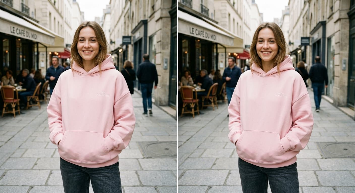 Streetwear hoodie swap (after)